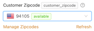 Specifying a Zipcode Specifying a Zipcode