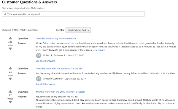 Questions & Answers Page