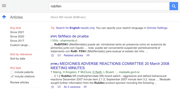Google Scholar Results Google Scholar Results